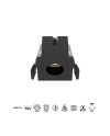 BLAU * FOCO EMPOTRAR 1L 3W 3000K NEGRO